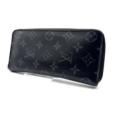 【 美品 】LOUIS VUITTON　ルイヴィトン　モノグラムエクリプス　ジッピーウォレット　ヴェルティカル　ブラック