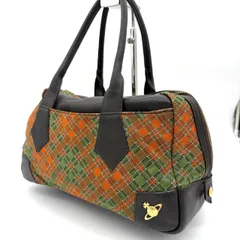 【美品】 Vivienne Westwood ヴィヴィアン ボストンバッグ チェック オーブ
