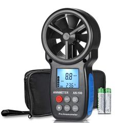 Backlit Wind Temperature (°C/) Airflow Meter for Air Conditioning, Heating and Cooling, Measuring Wind Speed ​​0.1~30m/s, Airflow Meter AI-100, Handheld, for Drone Flight, Sea Fishing, High-Precision Digital Anemometer (Japanese Instruction Manual Included)
