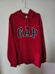 GAP 赤 ロゴ フーディー Tシャツ L