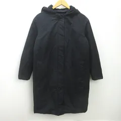 d■ユニクロ/UNIQLO 420215 ハイブリットダウンコクーンコート JKT【M】黒/LADIES/25Y【中古】■