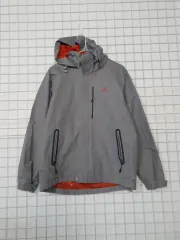 クリーマ ホリック 登山 ジャケット グレー ウィンドブレーカー ジップアップ フード 帽子