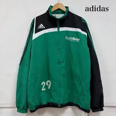 アディダス ナイロンジャケット ロゴ 刺繍 プリント フルジップ ブルゾン ストライプ メッシュ ヴィンテージ XO メンズ - ISItems【USED】【古着】【中古】50156233