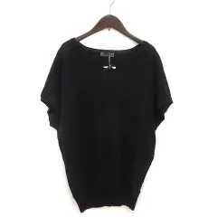 ルスーク Le souk ニットチュニック 半袖 38 黒 ブラック /MSのサムネイル