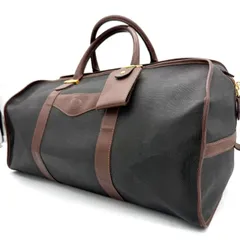 【美品】　dunhill ダンヒル ボストンバッグ 旅行鞄 キャンバス レザー 大容量 鍵付