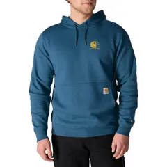 カーハート メンズ トップス シャツ ロゴ パーカー Carhartt 107064 Force Logo Hoodie Factory Seconds Dark Horizon Blue ブルー