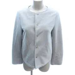 ロペピクニック ROPE Picnic ノーカラージャケット フェイクスエード 総裏地 36 水色 ライトブルー /AU