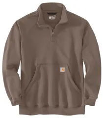 カーハート メンズ アウター パーカー・スウェット シャツ Carhartt Mens Midweight 14Zip Sweatshirt Sepia