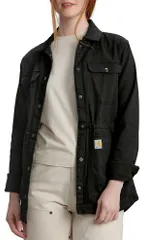 カーハート レディース アウター ジャケット・ブルゾン Carhartt Womens Tencelightweight Canvas Jacket Black ブラックのサムネイル