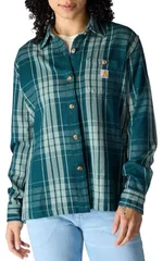 カーハート レディース アウター ジャケット・ブルゾン シャツ Carhartt Womens Tencel Twill Plaid Shirt Greenstone チェック