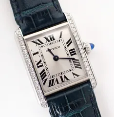 Cartier(カルティエ) マストタンクSM W4TA0016 ベゼルダイヤ(純正) SS/革 QZ クォーツ ステンレス クロコレザー レディース 腕時計のサムネイル