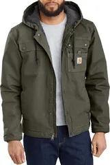 カーハート メンズ アウター ジャケット・ブルゾン Carhartt Mens Washeduck Bartlett Jacket Moss
