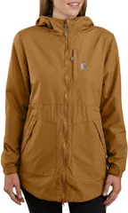 カーハート レディース アウター ジャケット・ブルゾン コート Carhartt Womens Rain Defender Hooded Lightweight Coat Carhartt Brownのサムネイル