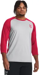 アンダーアーマー メンズ トップス シャツ Under Armour Mens Utility 34 Sleeve Baseball Shirt GreyRed グレー