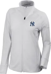 コロンビア レディース アウター ジャケット・ブルゾン Columbia Womens New York Yankees OmniWick Greenkeeper FullZip Jacket Whi