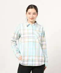 BURTON フランネルシャツ レディース M ライトブルー×ホワイト 3331202603280017のサムネイル