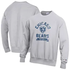 チャンピオン メンズ アウター パーカー・スウェット シャツ フリース Mens Champion Heather Gray Chicago Bears Reverse Weave Fleece Pullover Sweatshirt Brs Grey グレー