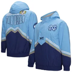 ミッチェルネス メンズ アウター ジャケット・ブルゾン ヴィンテージ ロゴ ヒール Mens Mitchell Ness NavyCarolina Blue North Carolina Tar Heのサムネイル