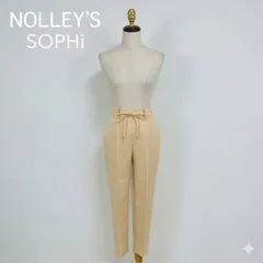 NOLLEY'S sophi ノーリーズソフィ ドロストテーパードパンツ 34 ライトベージュ ポリエステル #K027-131のサムネイル