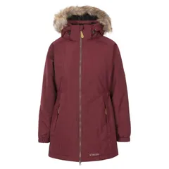 トレスパス レディース アウター ジャケット・ブルゾン パーカー Trespass WomensLadies Celebrity Insulated Longer Length Parka Jacket Dark Cherry