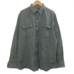 ポロ バイ ラルフローレン Polo by Ralph Lauren WHITFIELD シャツ 長袖 チェック 胸ポケット 大きいサイズ XL ブラック ベージュ /X