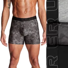 アンダーアーマー メンズ アンダーウェア ボクサーパンツ プリント Mens Under Armour 3pack Performance Tech Printed 6in Boxer Briefstのサムネイル