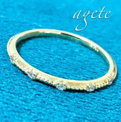 agete◆K18YG*5号*ダイヤモンドピンキーリング*アガット