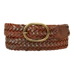 エディー バウアー レディース アクセサリー ベルト レザー Womens Eddie Bauer 115in Woven Leather Beltan タンのサムネイル
