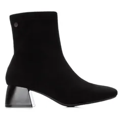 キシタイ レディース シューズ ブーツ・レインブーツ スエード アンクル ヒール XTI Womensuede Heeled Ankle Booties 144290 Black ブラック