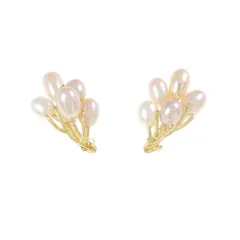 K18YG 淡水パール ピアス