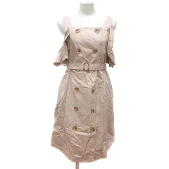 ロイヤルパーティー ROYAL PARTY キャミワンピース ひざ丈 フリル F ベージュ /MN