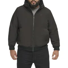 ドッカーズ メンズ アウター ジャケット・ブルゾン トール Big Tall Dockersoftshell Sherpa Lined Bomber jacket Black ブラックのサムネイル