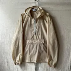 70s 80s USA vintage アノラック パーカー / M ナイロン ベージュ ジャケット ビンテージ O6-03003-9154