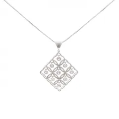 K18WG サファイヤ ネックレス 0.28CT