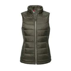 ラッセルアスレチック レディース アウター ジャケット・ブルゾン Russell Athletic Russell WomensLadies Nano Body Warmer Dark Olive オのサムネイル