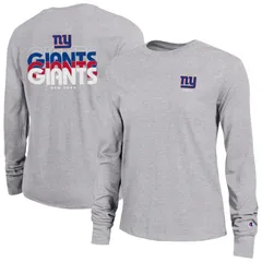 チャンピオン レディース トップス Tシャツ 長袖 Womens Champion Heather Gray New York Giants Core LongSleeve TShirt Gia Grey グレー