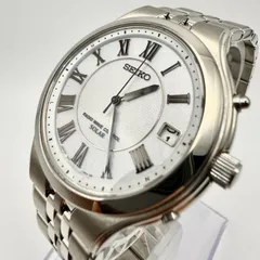稼働品 セイコー 7B22-0AM0 ソーラー電波 シルバー ローマンインデックス デイト ラウンド メンズ ヴィンテージ レトロ ビジネス スーツ 通勤 仕事 お洒落 社会人 大人 ギフト 記念日 誕生日 卒業 入学 定番 上品 高級感 モダン A158