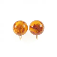 K18YG 琥珀 イヤリング