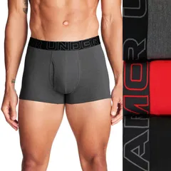 アンダーアーマー メンズ アンダーウェア ボクサーパンツ コットン Mens Under Armour 3pack Performance Cotton Blend 3in Boxer Briefsのサムネイル