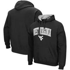 コロシアム メンズ トップス Tシャツ ロゴ パーカー Mens Colosseum Black West Virginia Mountaineers Arch Logo 30 Pullover Hoodie Wvu Black ブラック