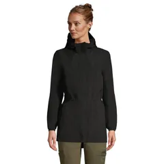 ランズエンド レディース アウター ジャケット・ブルゾン コート Womens Lands End Hooded Packable Raincoat Black ブラックのサムネイル