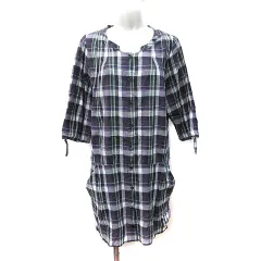 スピック&スパン Spick&Span ワンピース ひざ丈 七分袖 総柄 マルチカラー /YI