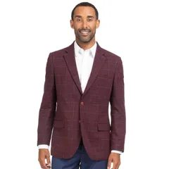 ナウティカ メンズ アウター ジャケット・ブルゾン コート Mens Nautica Fashion Sport Coat Wine Windowpane ワインのサムネイル