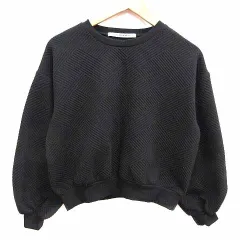 レイカズン Ray cassin FAVORI トレーナー 総柄 長袖 F 黒 ブラック /YK ●RYのサムネイル