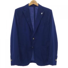 美品LARDINI ラルディーニハイツイストウールホップサックジャケット