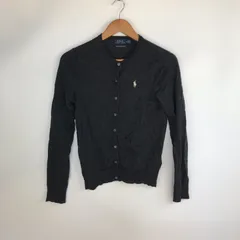 POLO RALPH LAUREN ウォッシャブルメリノウールカーディガン レディース M ダークグレー 3331202603280026