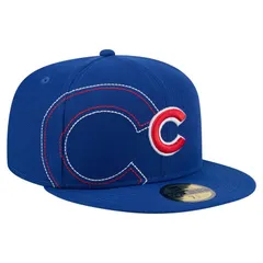 ニューエラ メンズ アクセサリー 帽子 Mens New Era Royal Chicago Cubs Yarn Stitch 59FIFTY Fitted Hat Cublue ブルー