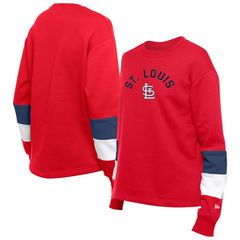 뉴엘라 레이디스 탑스 티셔츠 스웨트 Womens New Era Red St Louis Cardinals Game Day Color Pullover Sweatshirt