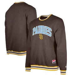 ニューエラ メンズ トップス Tシャツ スウェット Mens New Era Brown San Diego Padres Fathers Day Pullover Sweatshirt Pad Brown ブラウン