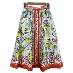 Chesty(チェスティ) ロングスカート サイズ1 S レディース - オレンジ×グリーン×マルチ 花柄/レモン/ウエストゴム